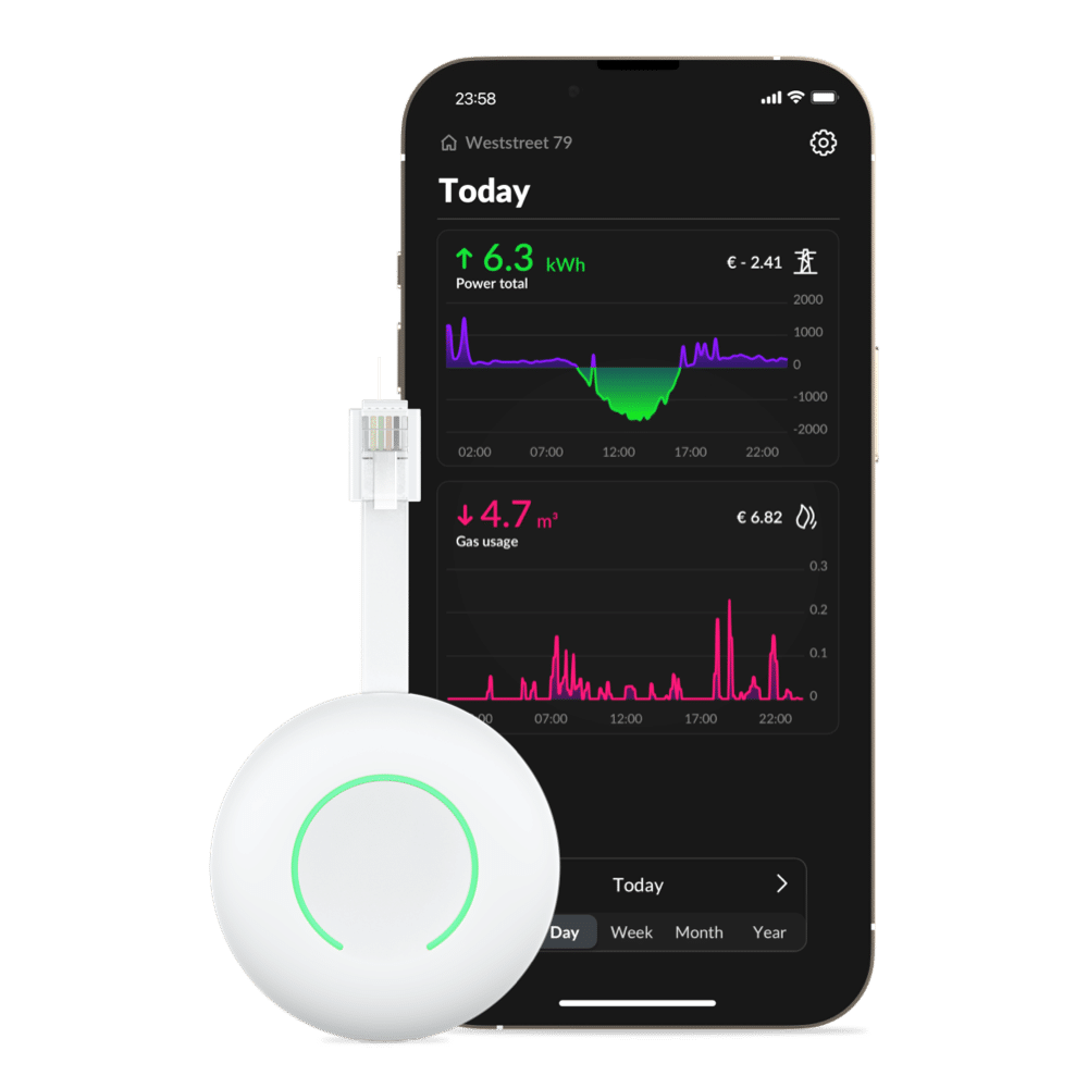 HomeWizard P1 meter with Energy app