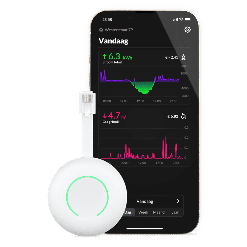 HomeWizard P1 meter met Energy app