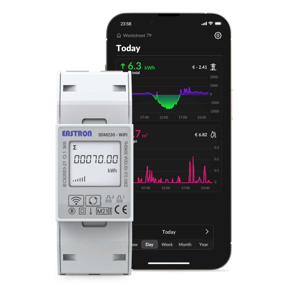 HomeWizard Wi-Fi kWh meter 1-fase met Energy app